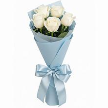 Букет 5 Белых роз Проуд в Славянске-на-Кубани