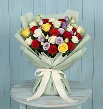 Букет цветов из:  Розы в Славянске-на-Кубани