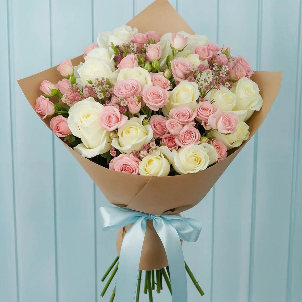 Букет цветов из: Розы в Славянске-на-Кубани