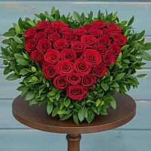 Цветочная композиция из Розы в виде сердца в Славянске-на-Кубани