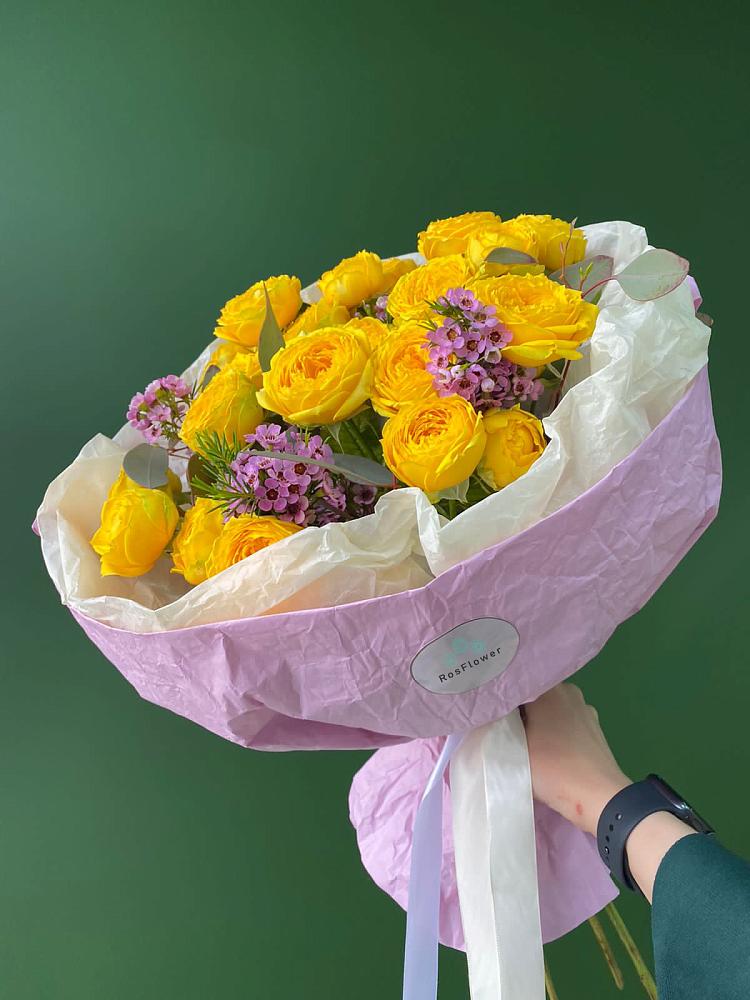 Кустовые желтые розы в Славянске-на-Кубани Букет Кустовые желтые розы в Славянске-на-Кубани