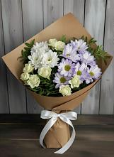 Букет цветов из:  Хризантемы и Розы #REPLACE_PRED# Славянске-на-Кубани