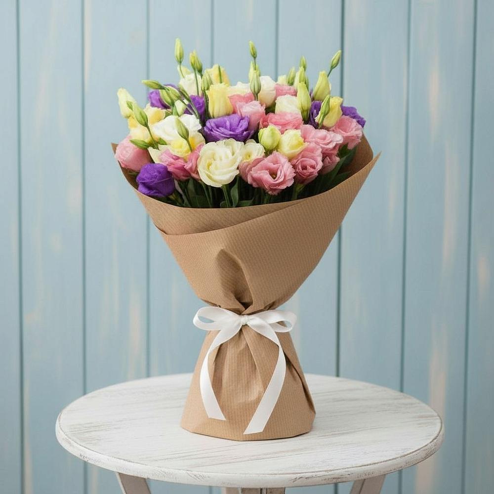 Букет цветов из: Лизиантусы в Славянске-на-Кубани